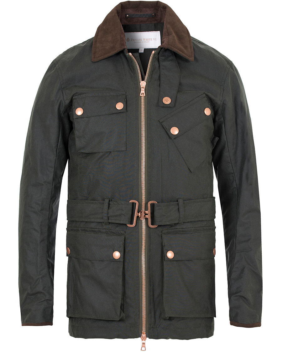 Herr | Jackor | Private White V.C. | Waxed Twin Track Jacket Olive