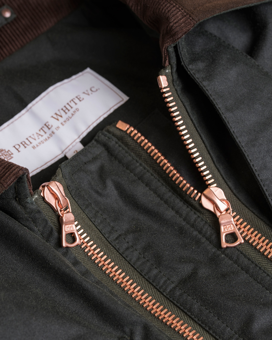 Herr | Jackor | Private White V.C. | Waxed Twin Track Jacket Olive