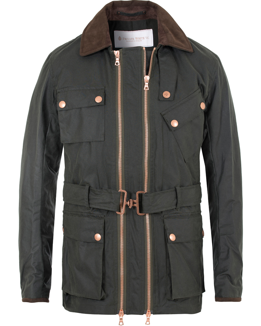 Herr | Jackor | Private White V.C. | Waxed Twin Track Jacket Olive
