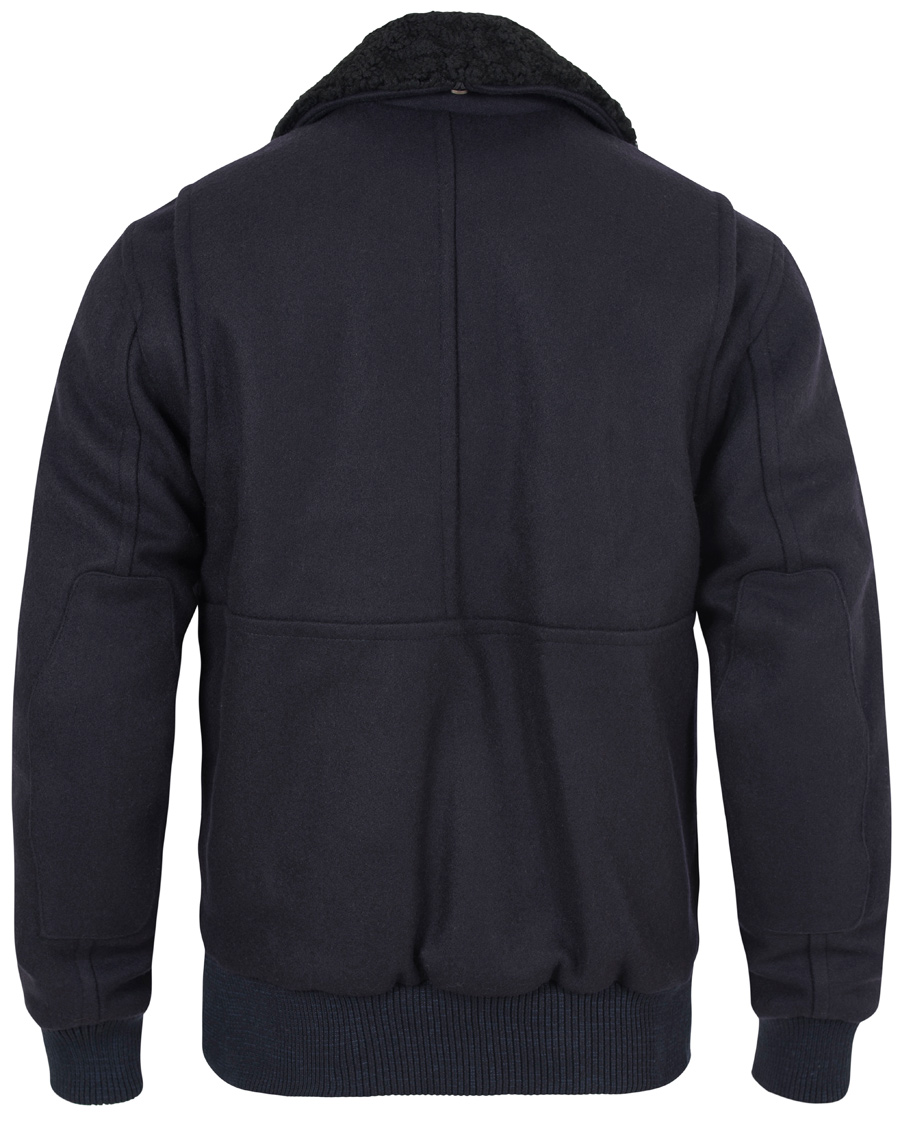 Herr | Jackor | Private White V.C. | Pilot's Bomber Wool Jacket Navy