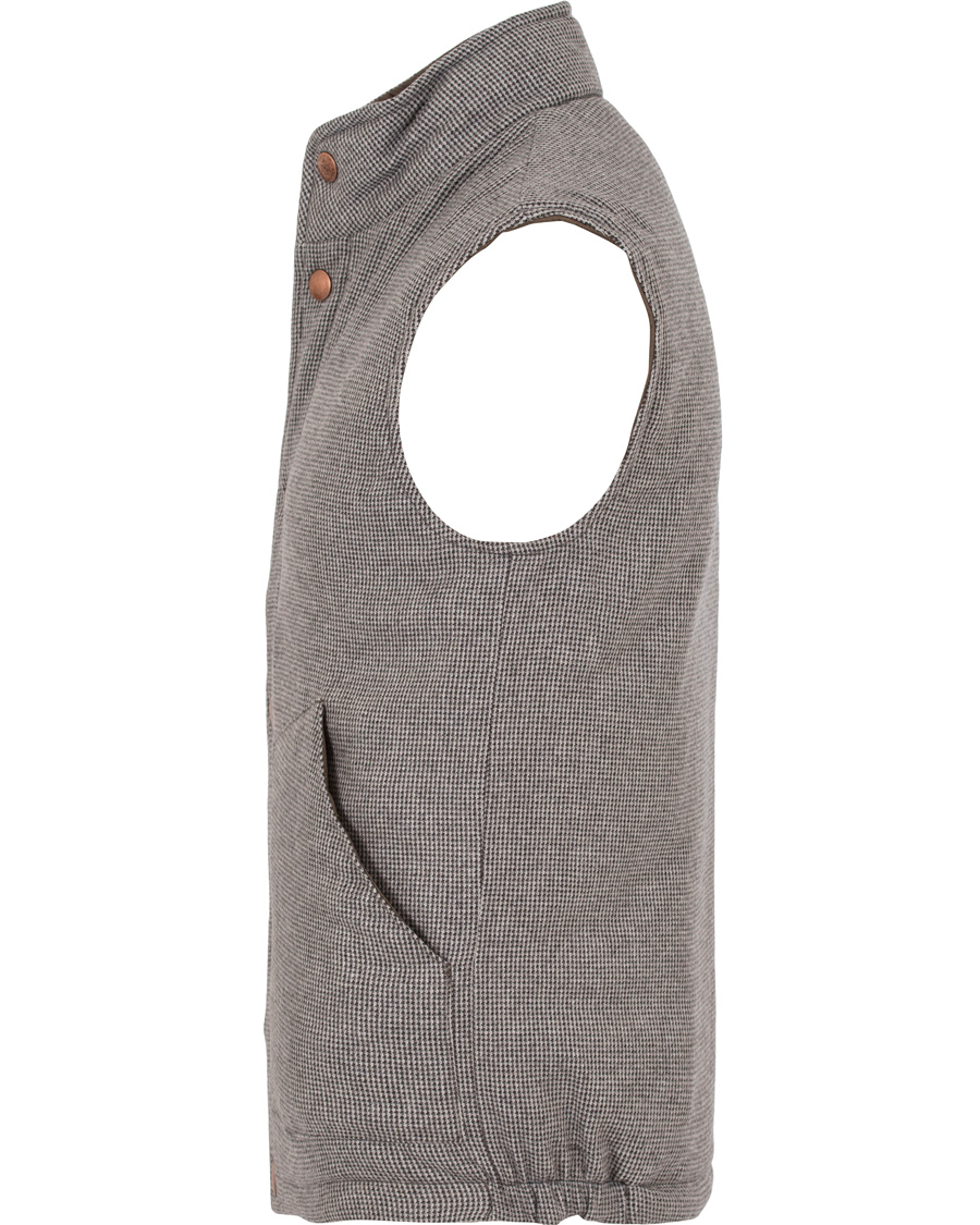 Herr | Jackor | Private White V.C. | Wool/Cashmere Wadded Gilet Puppytooth