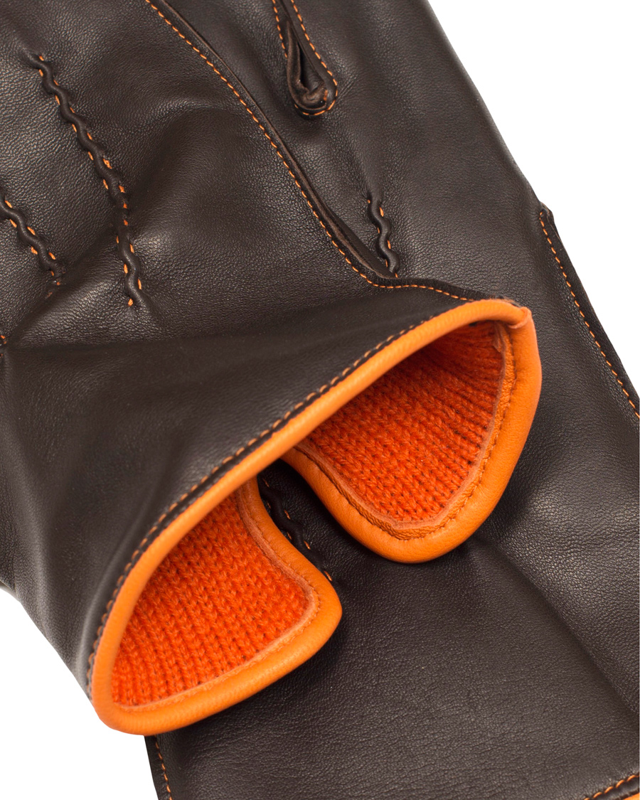 Herr | Dents The Heritage Collection Alnwick Hairsheep Glove Brown/Tangerine | Dents | The Heritage Collection Alnwick Hairsheep Glove Brown/Tangerine