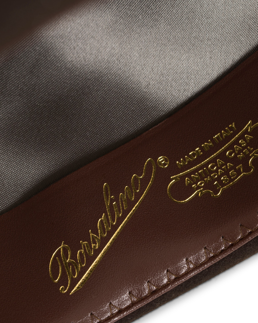 Herr | Borsalino Fedora Felt Hat Medium Brim Folco Dark Brown | Borsalino | Fedora Felt Hat Medium Brim Folco Dark Brown