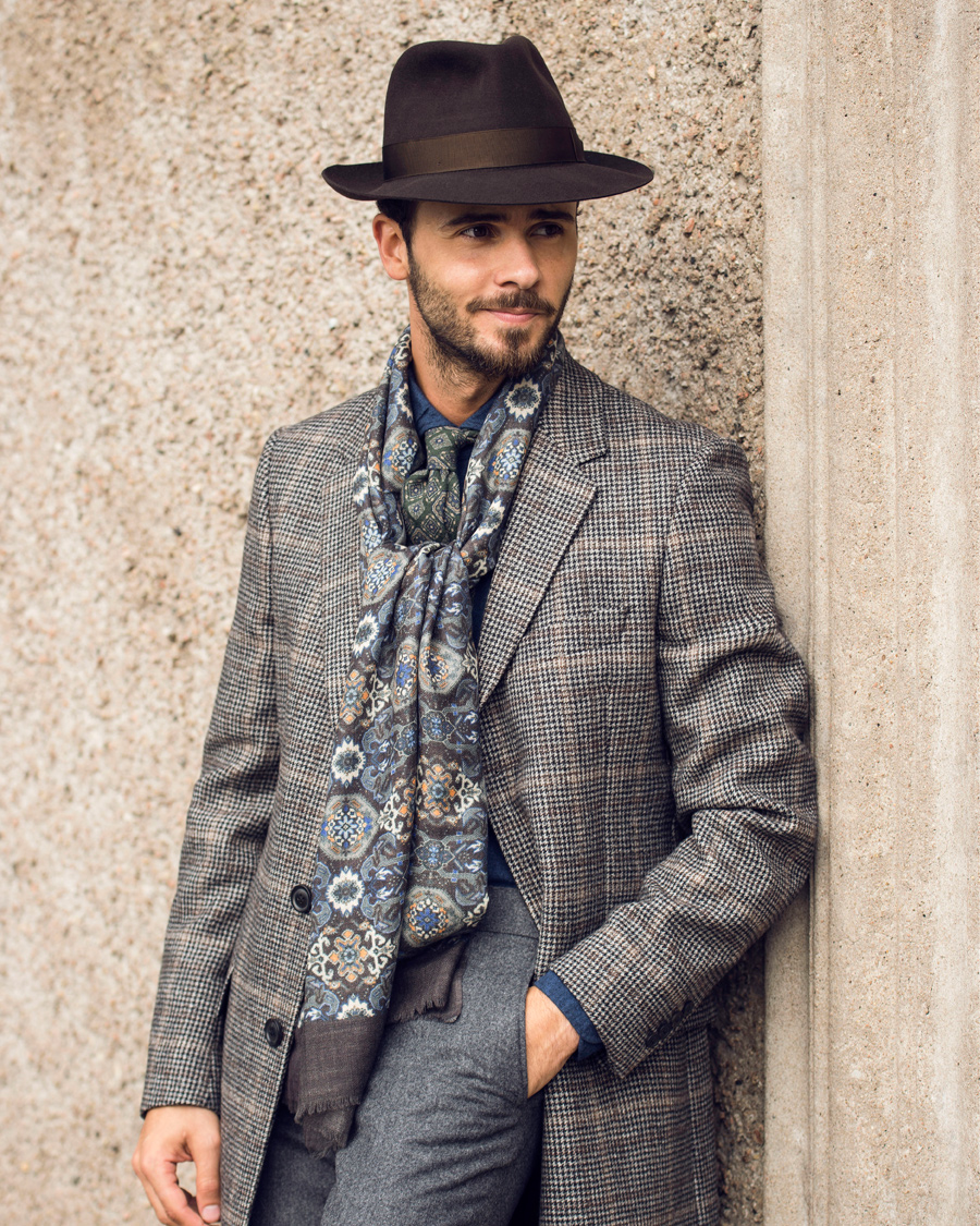 Herr | Borsalino Fedora Felt Hat Medium Brim Folco Dark Brown | Borsalino | Fedora Felt Hat Medium Brim Folco Dark Brown