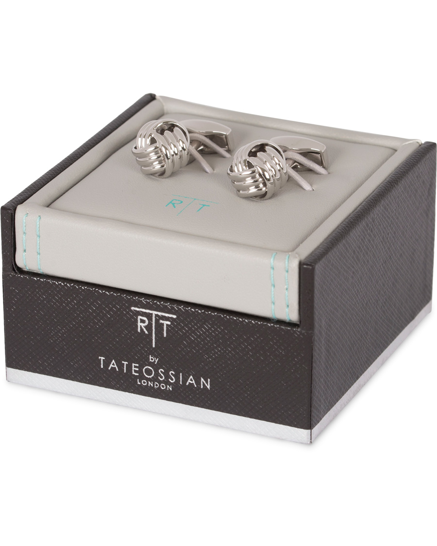 Herr | Tateossian Knots Cufflinks Rhodium Plated | Tateossian | Knots Cufflinks Rhodium Plated
