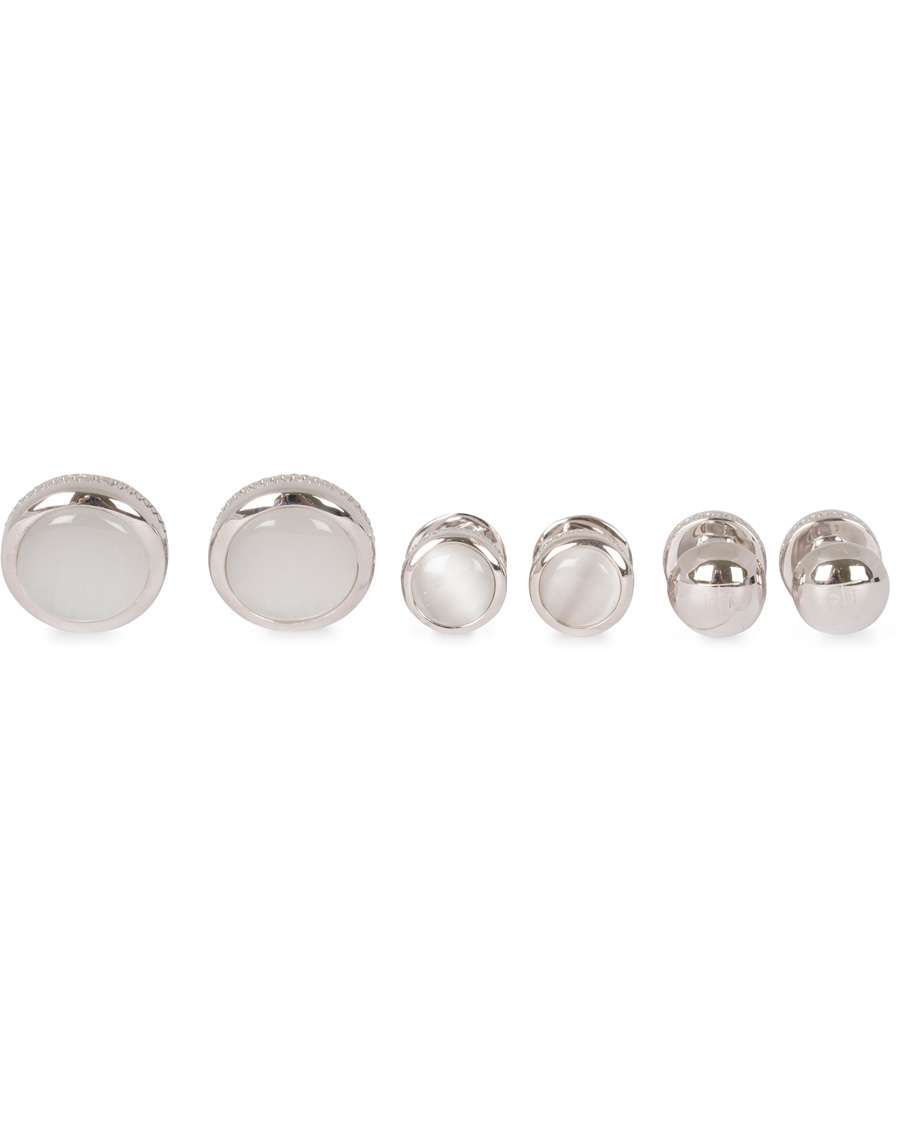 Herr | Tateossian Shirt Studs Cufflink Set White | Tateossian | Shirt Studs Cufflink Set White