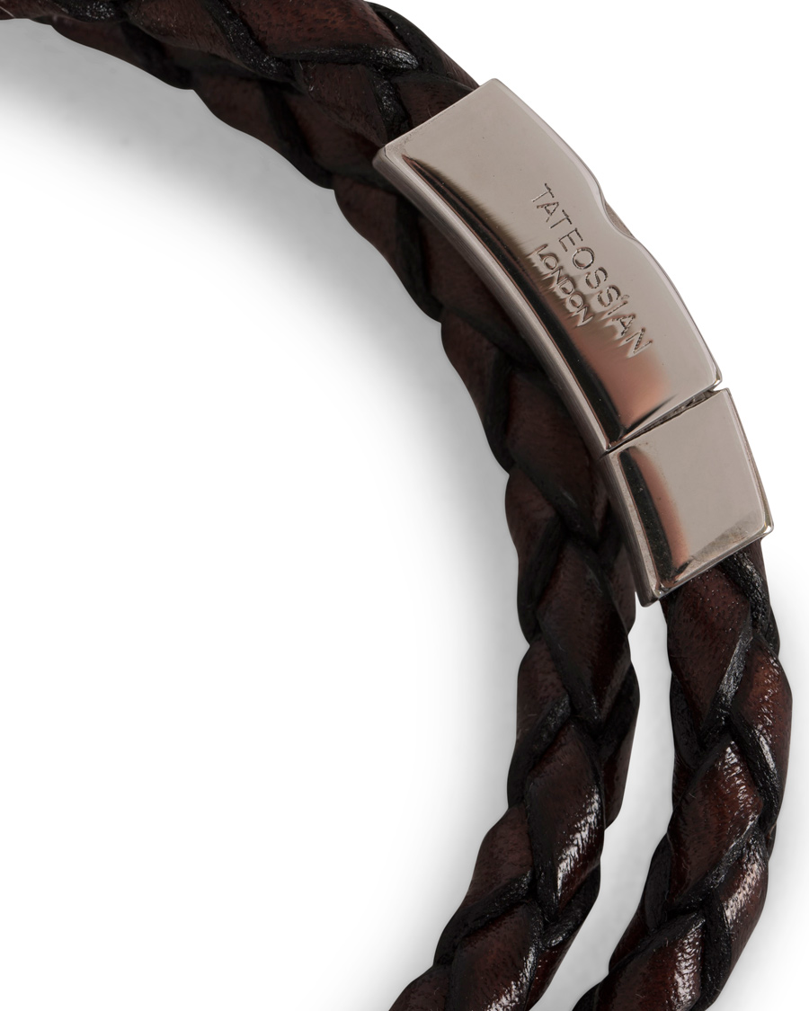 Herr | Tateossian Scoubidou Double Leather Bracelet Brown | Tateossian | Scoubidou Double Leather Bracelet Brown