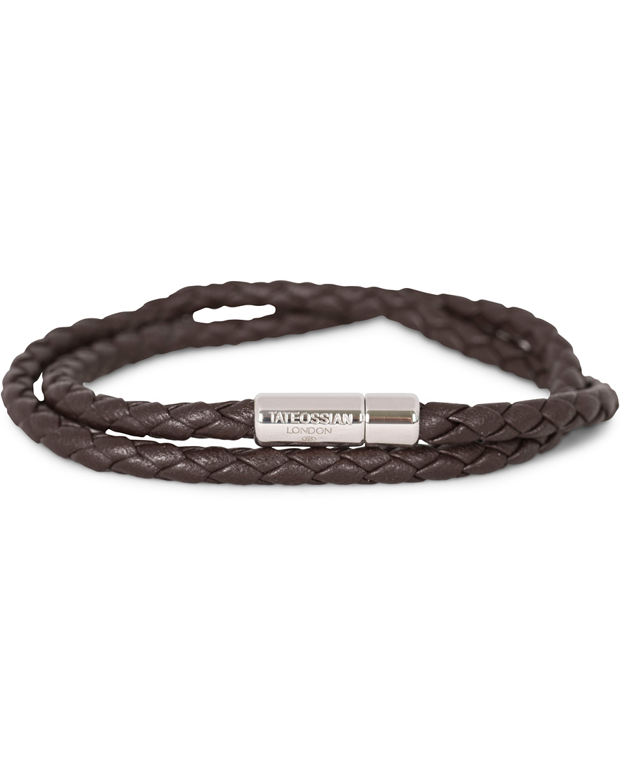 Herr | Tateossian Scoubidou Pop Leather Bracelet Dark Brown | Tateossian | Scoubidou Pop Leather Bracelet Dark Brown