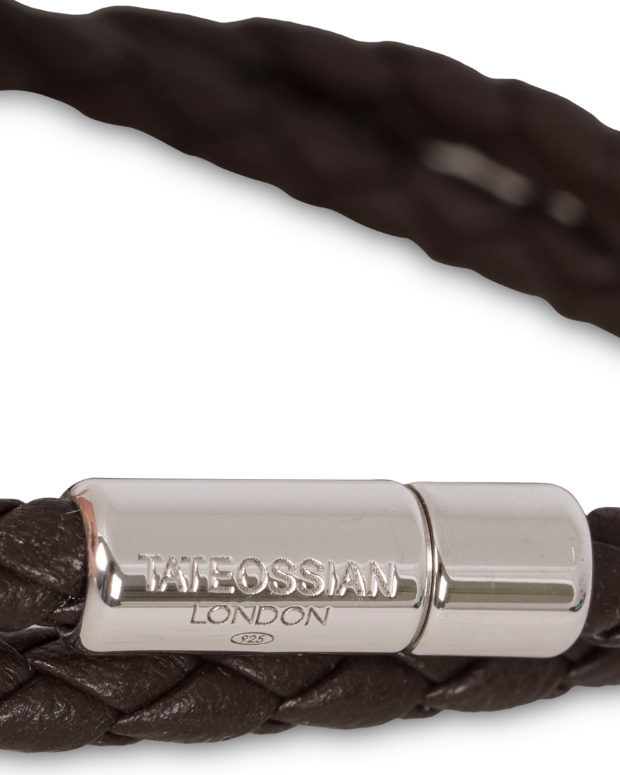 Herr | Tateossian Scoubidou Pop Leather Bracelet Dark Brown | Tateossian | Scoubidou Pop Leather Bracelet Dark Brown