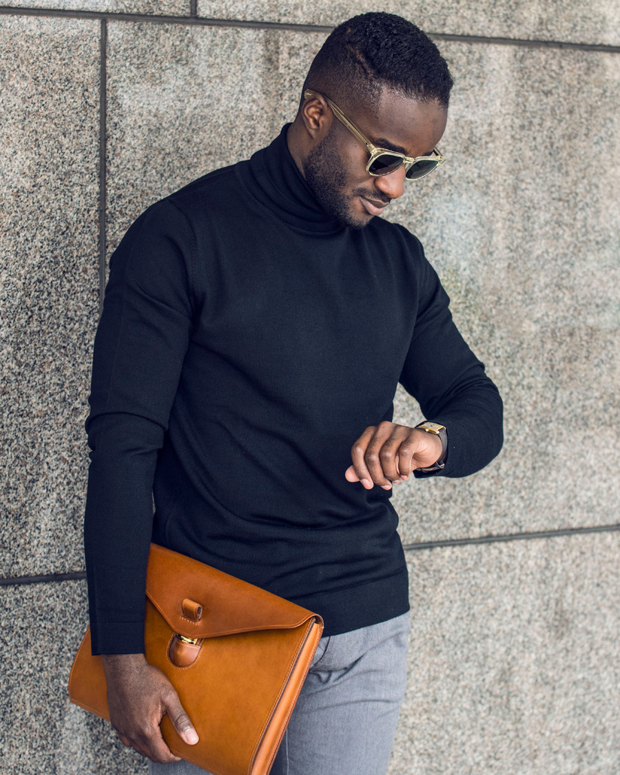 Herr | Tröjor | Filippa K | Fine Merino Rollerneck Navy