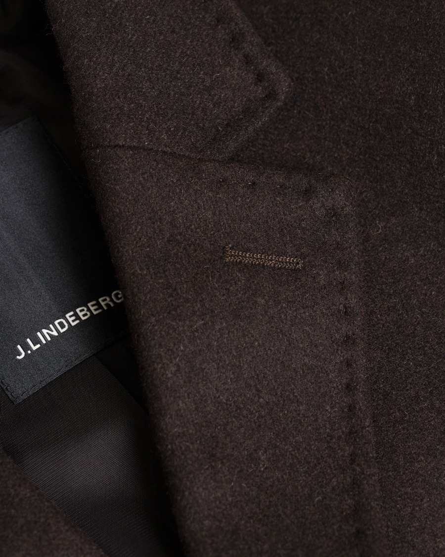 Herr | Jackor | J.Lindeberg | Wolger Compact Melton Coat Brown