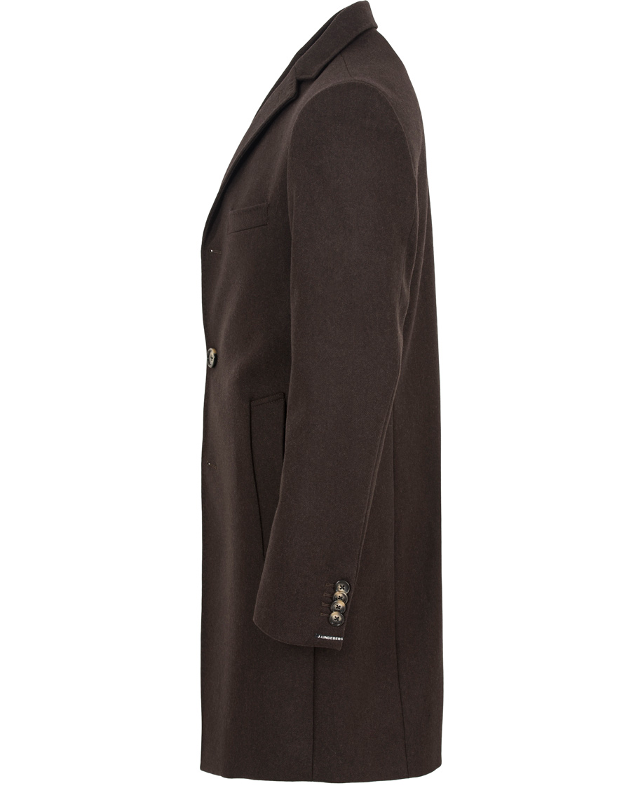 Herr | Jackor | J.Lindeberg | Wolger Compact Melton Coat Brown