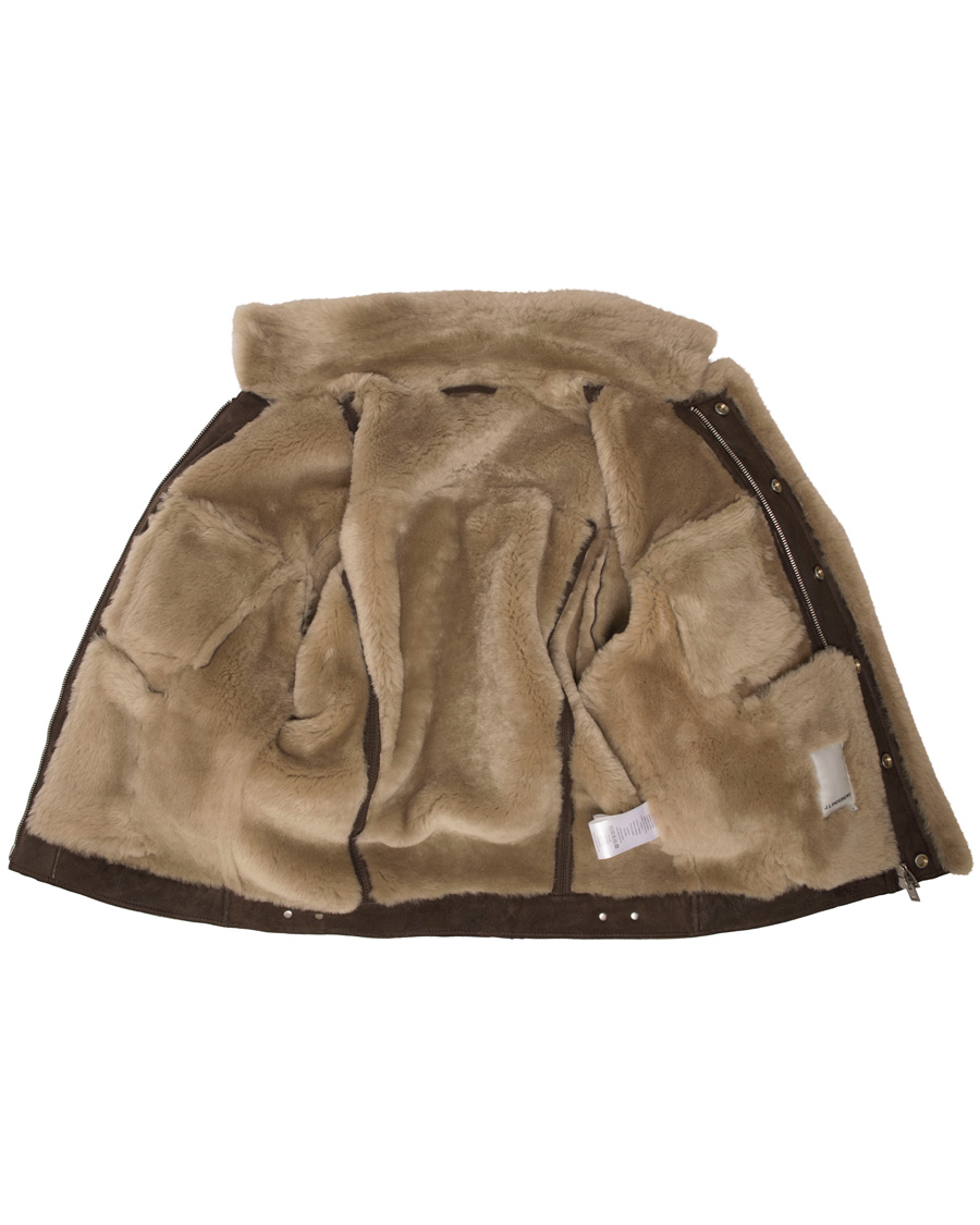 Herr | Jackor | J.Lindeberg | Redster Mud Shearling Suede Jacket Mud Brown