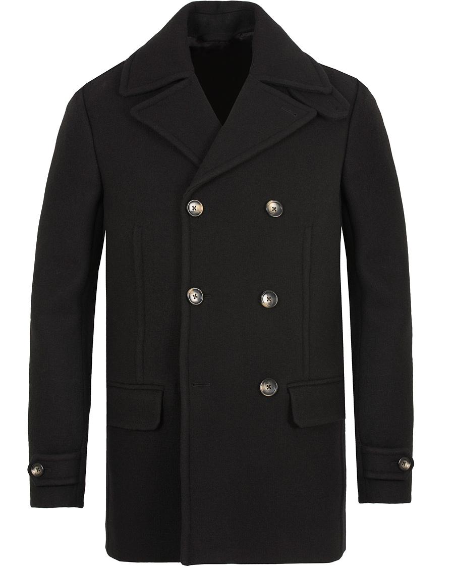 Herr | Jackor | J.Lindeberg | Wilton Pea Coat Jacket Black