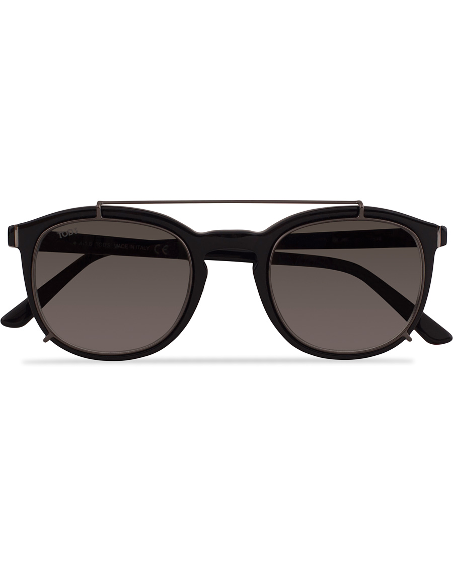 Herr | Tod's TO0181 Acetate Clip On Sunglasses Black | Tod's | TO0181 Acetate Clip On Sunglasses Black