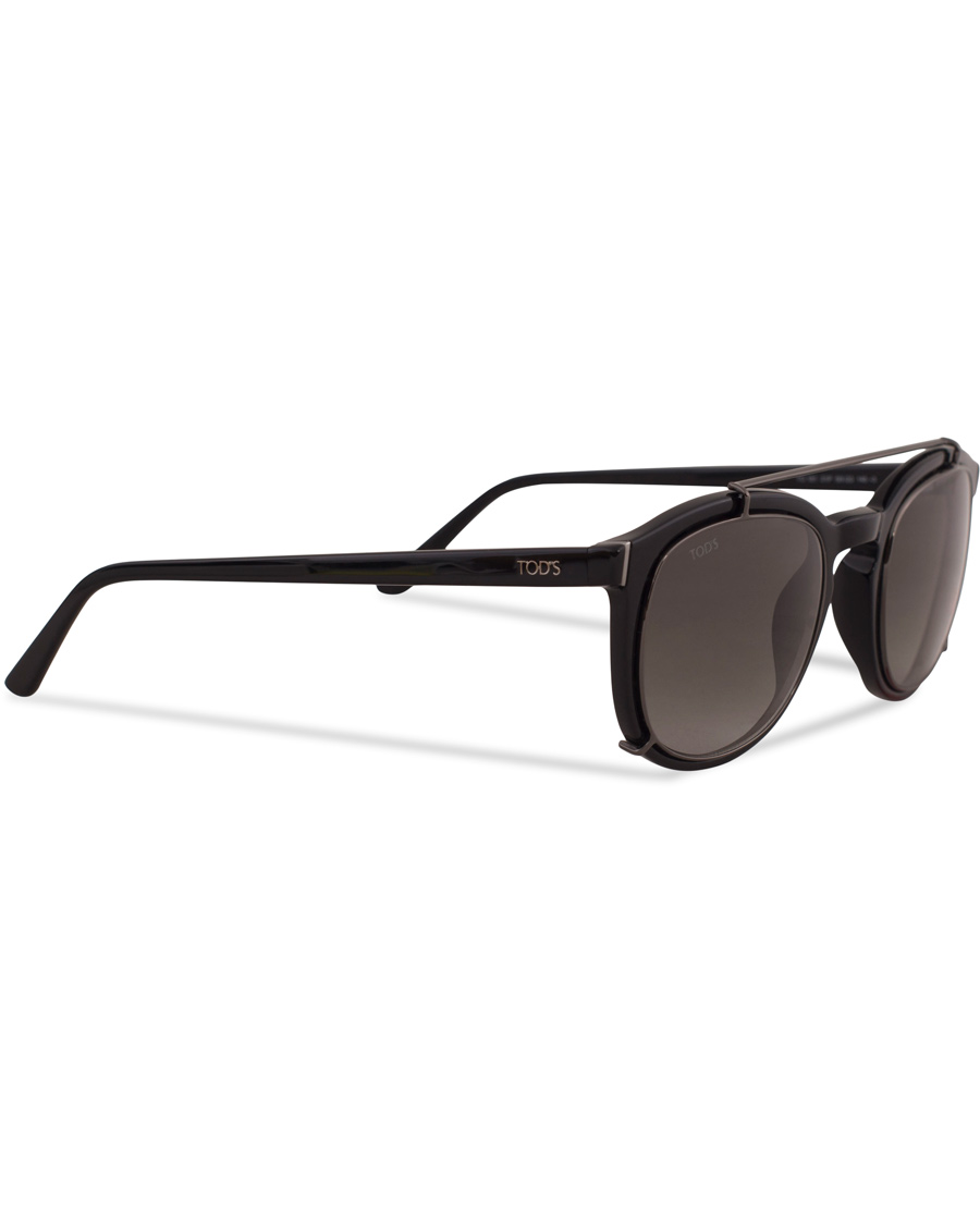 Herr | Tod's TO0181 Acetate Clip On Sunglasses Black | Tod's | TO0181 Acetate Clip On Sunglasses Black