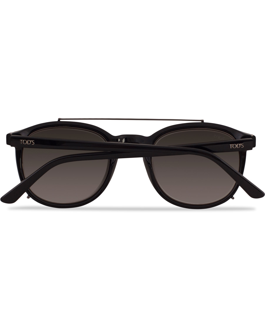 Herr | Tod's TO0181 Acetate Clip On Sunglasses Black | Tod's | TO0181 Acetate Clip On Sunglasses Black