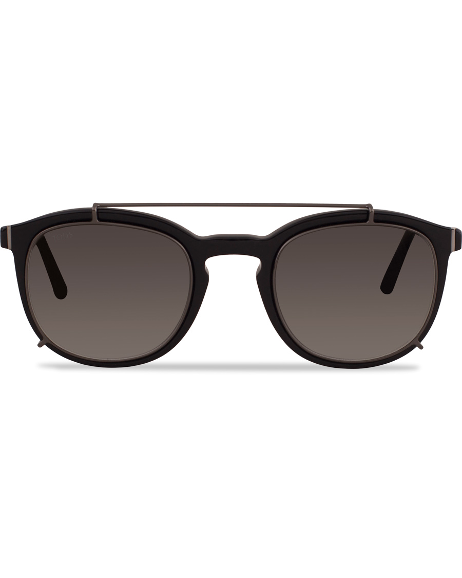 Herr | Tod's TO0181 Acetate Clip On Sunglasses Black | Tod's | TO0181 Acetate Clip On Sunglasses Black