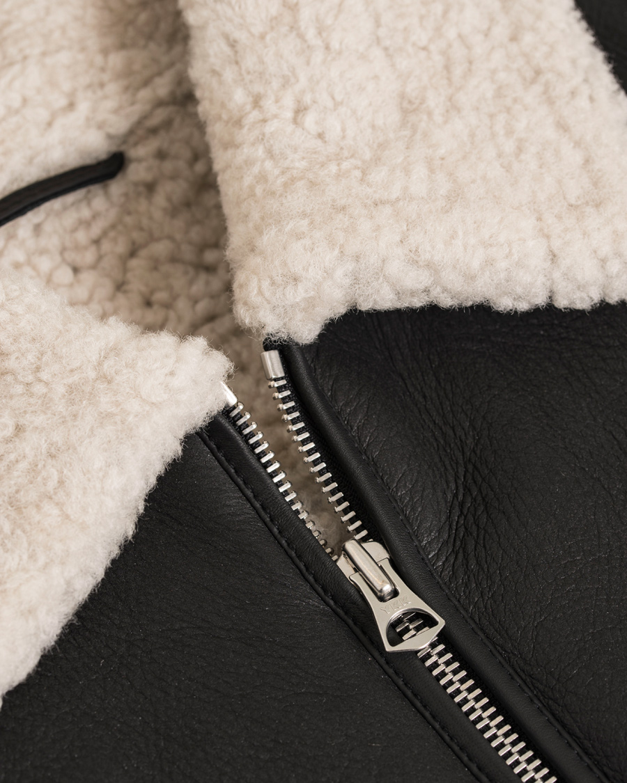 Herr | Jackor | GANT Rugger | The Shearling Aviator Jacket Black