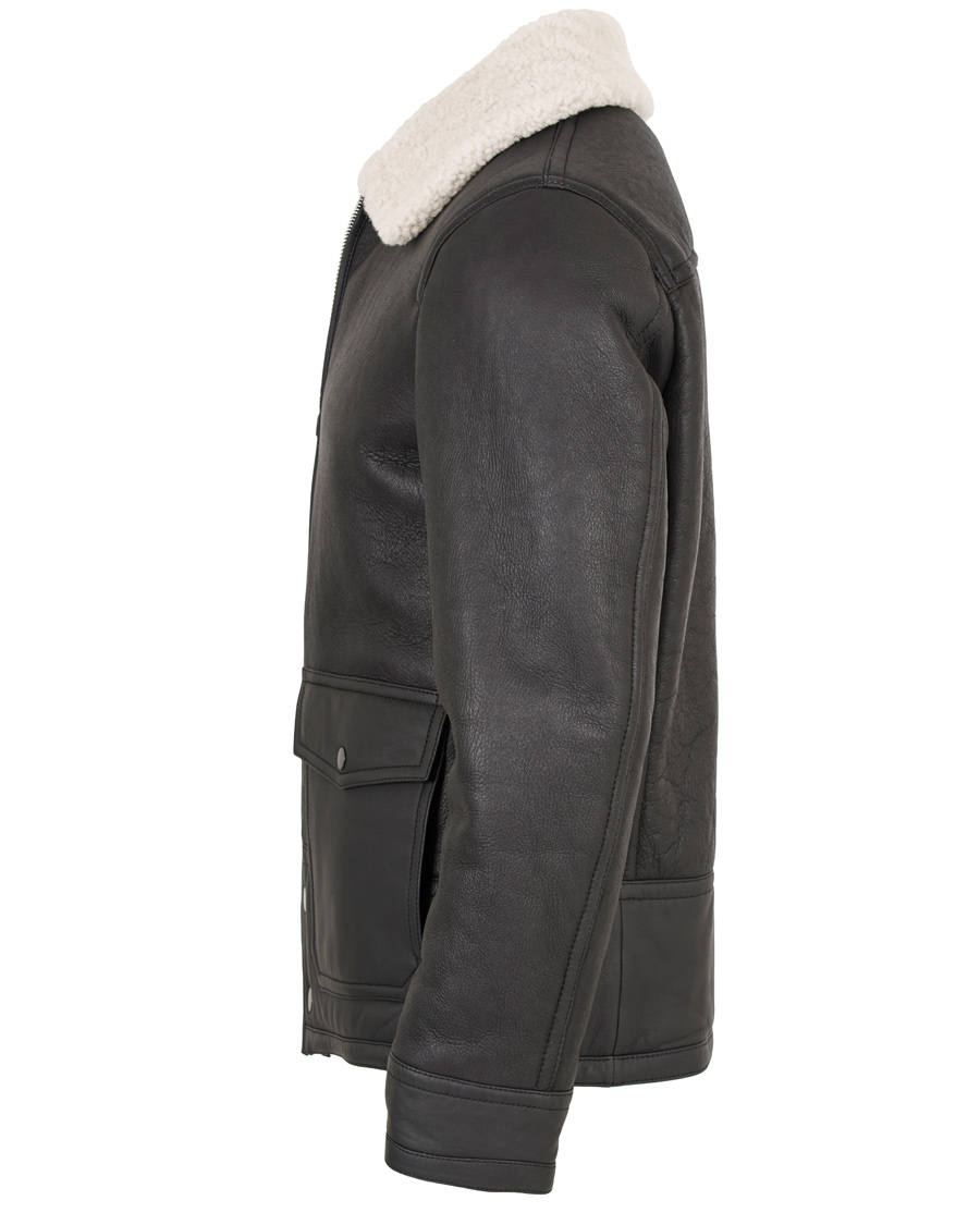 Herr | Jackor | GANT Rugger | The Shearling Aviator Jacket Black