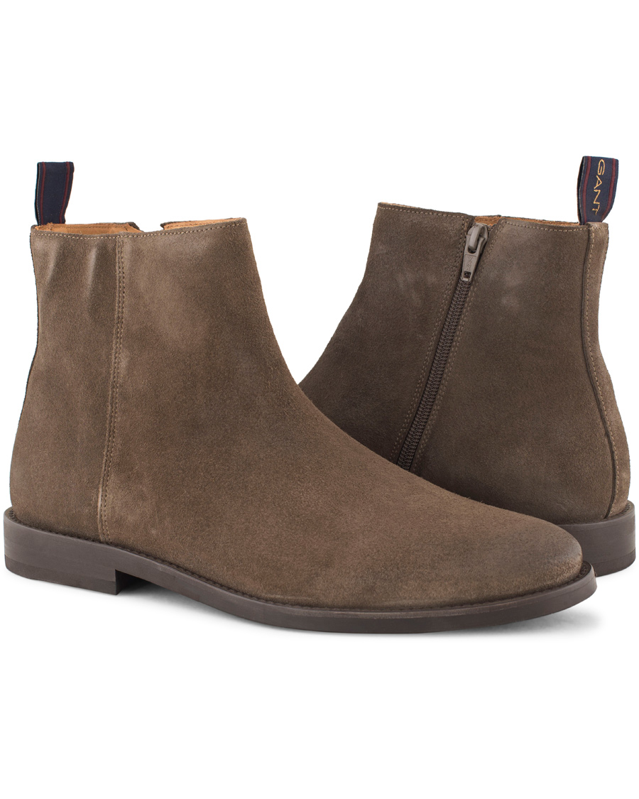 Herr | GANT Max Zip Chelsea Boot Iron Grey Suede | GANT | Max Zip Chelsea Boot Iron Grey Suede