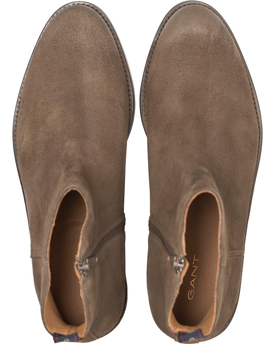Herr | GANT Max Zip Chelsea Boot Iron Grey Suede | GANT | Max Zip Chelsea Boot Iron Grey Suede