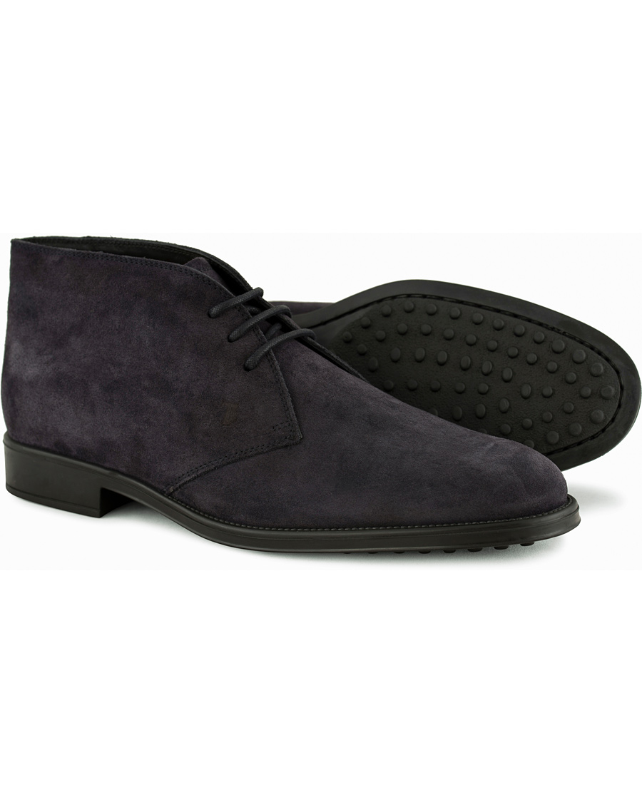 Herr | Tod's Polacco RQ Chukka Blue Denim Suede | Tod's | Polacco RQ Chukka Blue Denim Suede