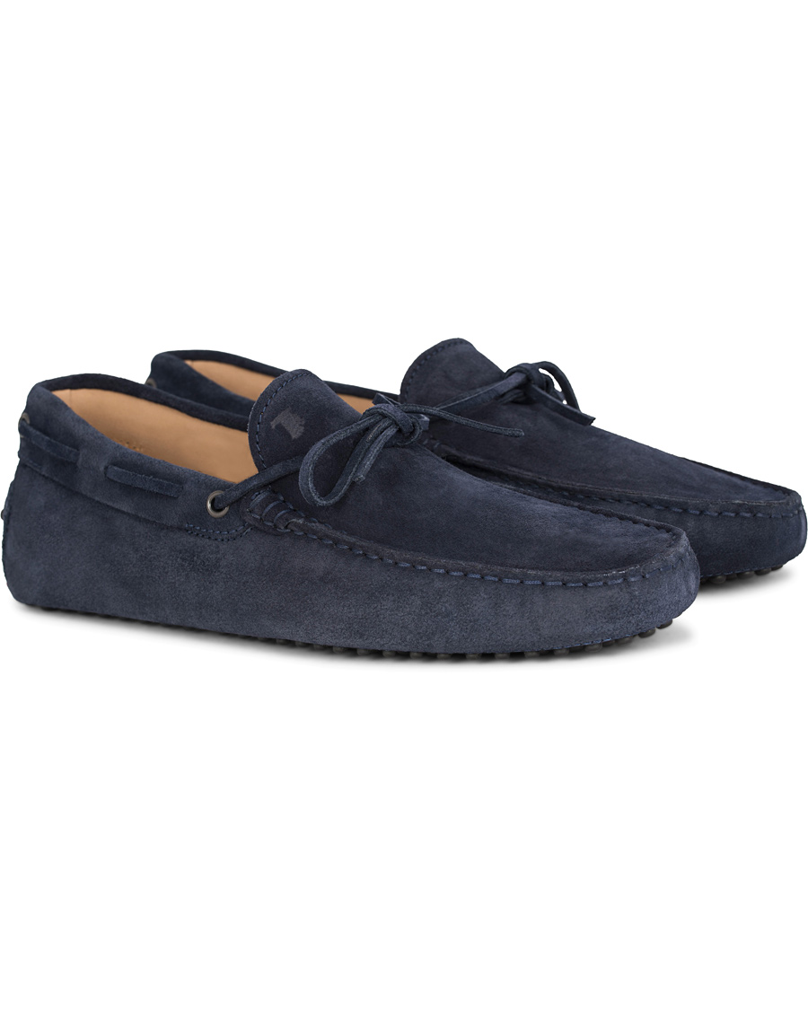 Herr | Tod's Laccetto Gommino Carshoe Navy Suede | Tod's | Laccetto Gommino Carshoe Navy Suede