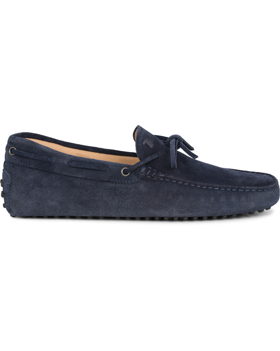 Herr | Tod's Laccetto Gommino Carshoe Navy Suede | Tod's | Laccetto Gommino Carshoe Navy Suede