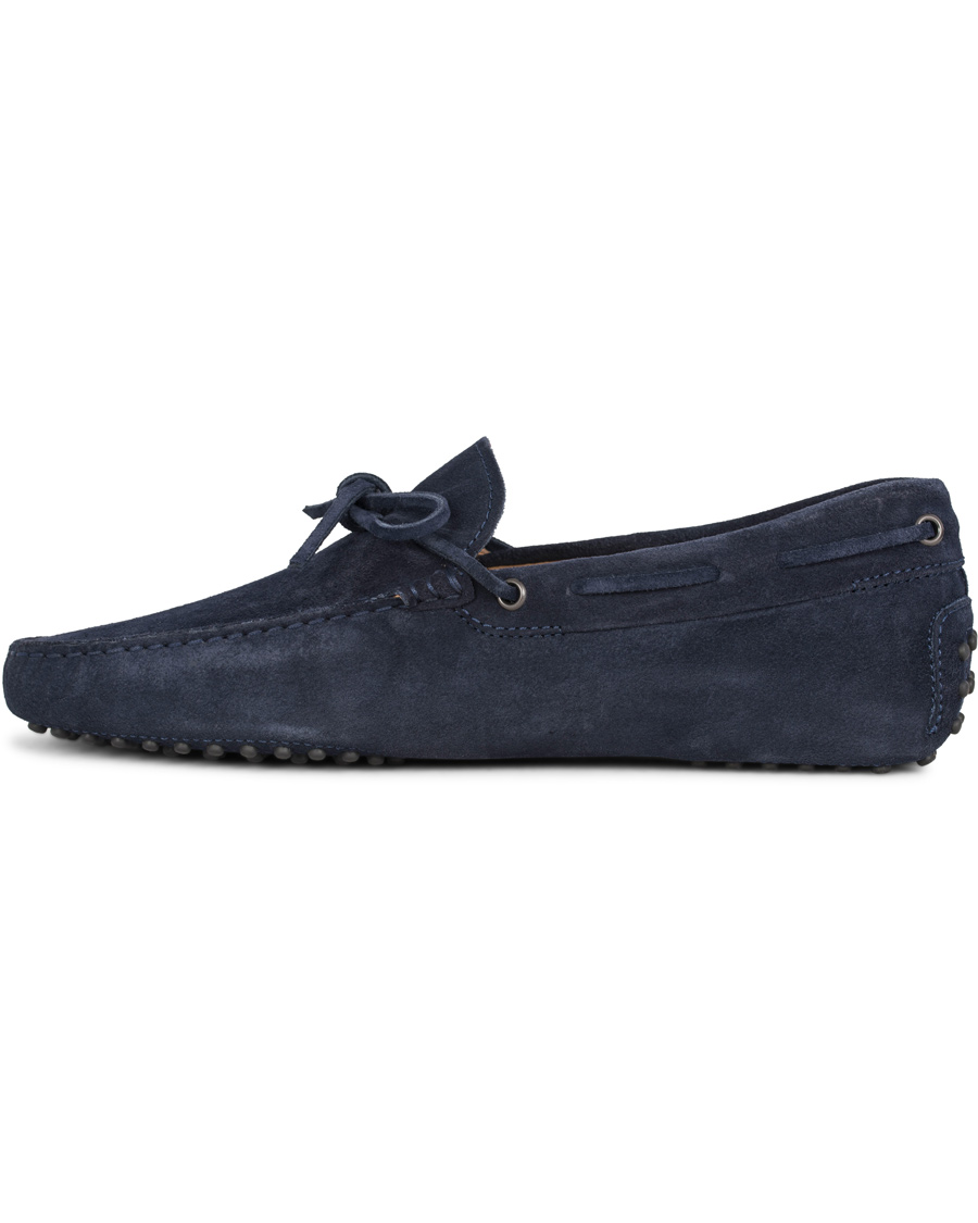 Herr | Tod's Laccetto Gommino Carshoe Navy Suede | Tod's | Laccetto Gommino Carshoe Navy Suede