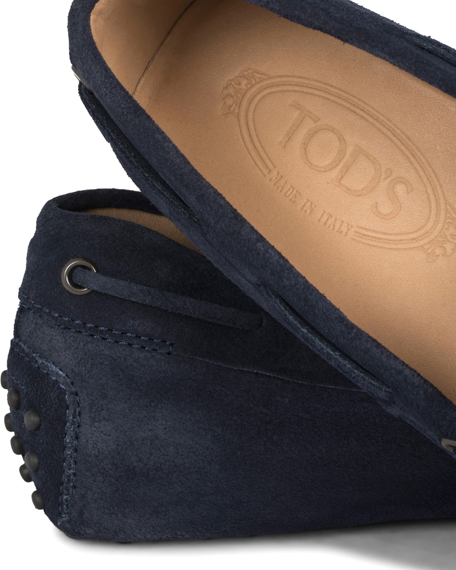 Herr | Tod's Laccetto Gommino Carshoe Navy Suede | Tod's | Laccetto Gommino Carshoe Navy Suede