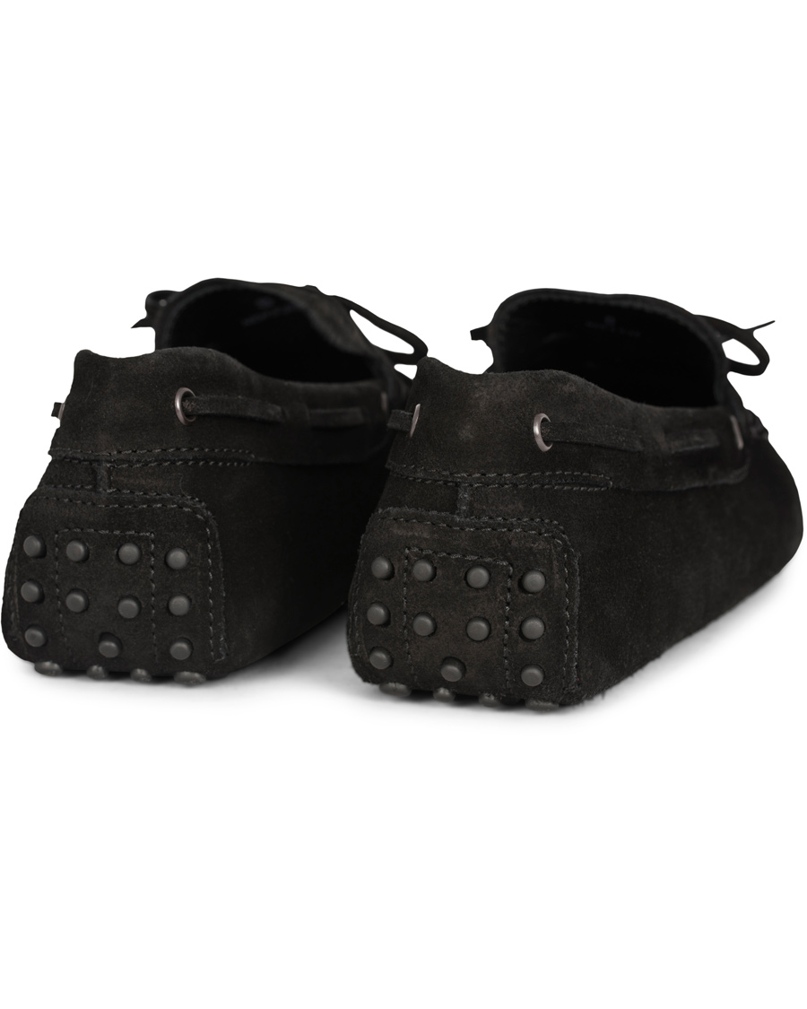 Herr | Tod's Laccetto Gommino Carshoe Black Suede | Tod's | Laccetto Gommino Carshoe Black Suede