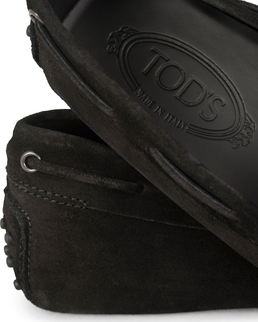 Herr | Tod's Laccetto Gommino Carshoe Black Suede | Tod's | Laccetto Gommino Carshoe Black Suede