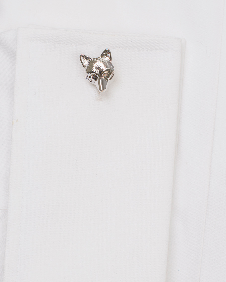 Herr | Hackett Fox Head Cufflinks Silver | Hackett | Fox Head Cufflinks Silver