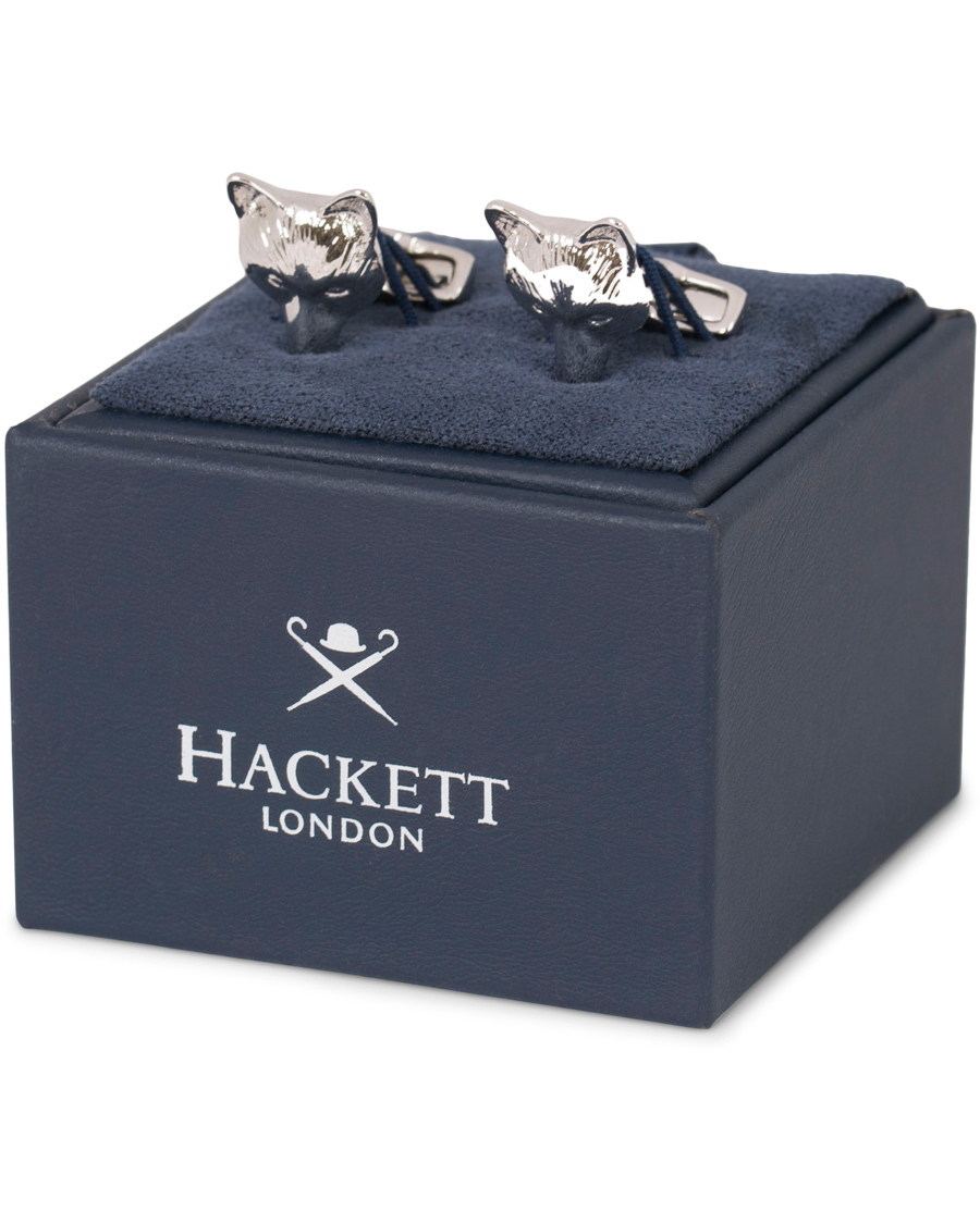 Herr | Hackett Fox Head Cufflinks Silver | Hackett | Fox Head Cufflinks Silver