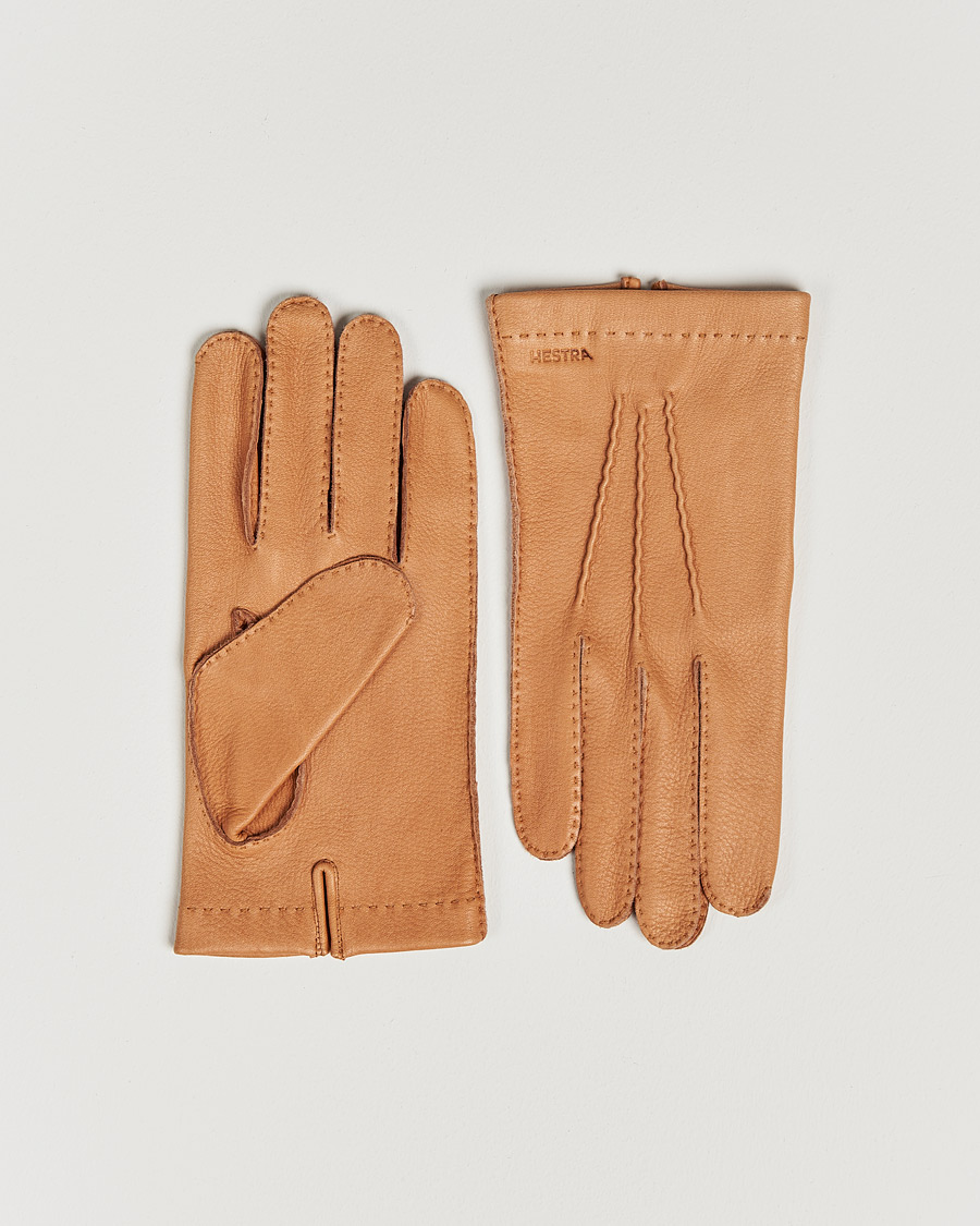Herr | Handskar | Hestra | Henry Unlined Deerskin Glove Cognac