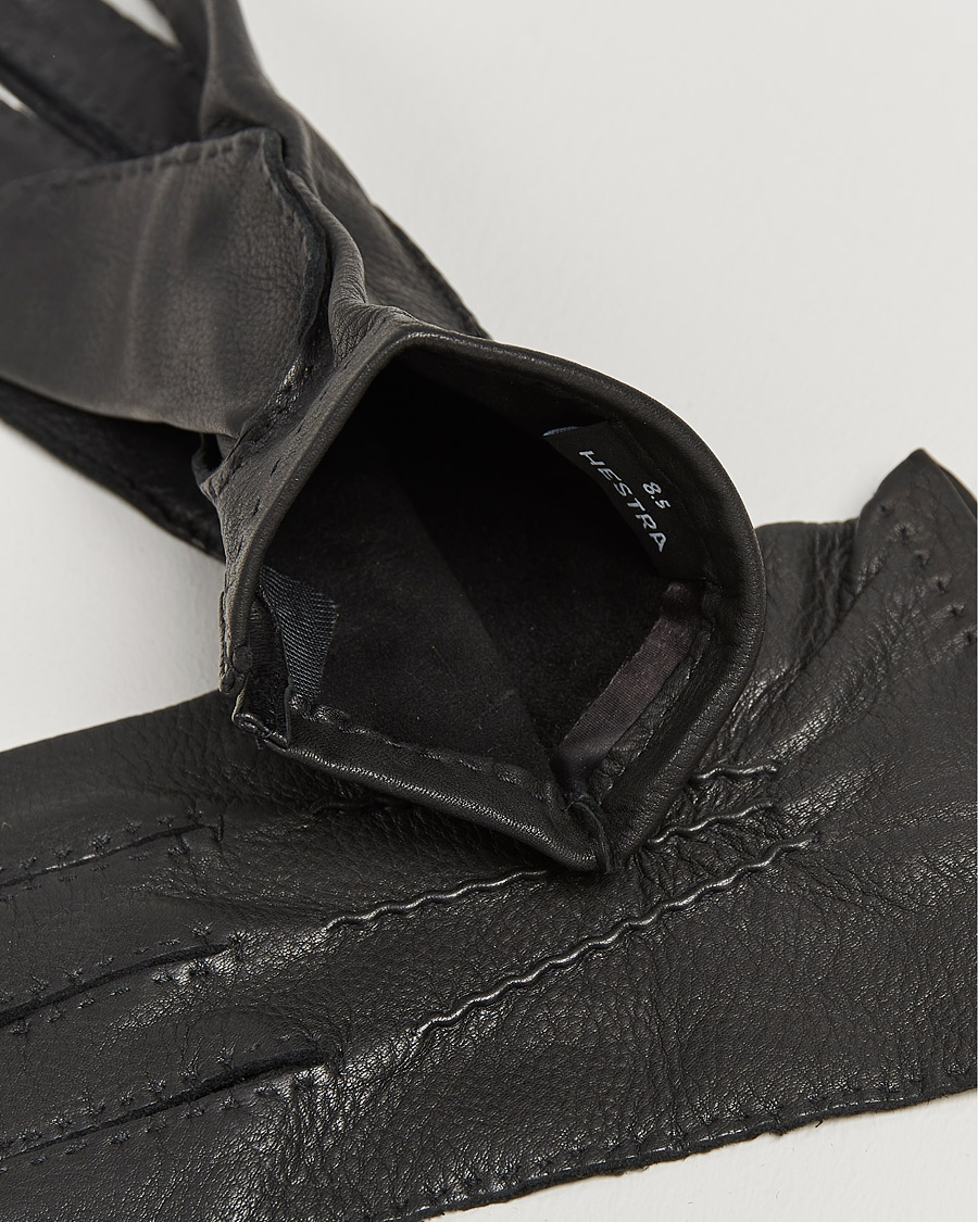 Herr | Hestra | Hestra | Henry Unlined Deerskin Glove Black