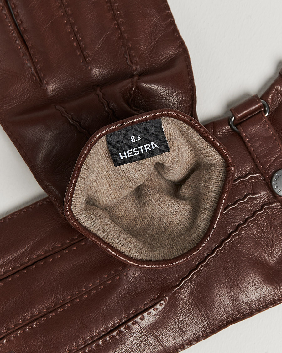 Herr | Hestra | Hestra | Jake Wool Lined Buckle Glove Chestnut