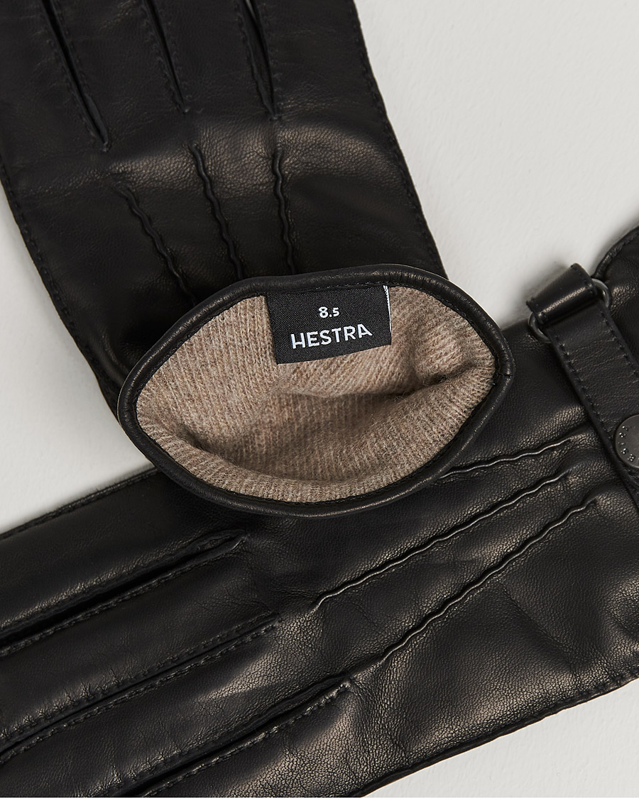 Herr | Business & Beyond | Hestra | Jake Wool Lined Buckle Glove Black