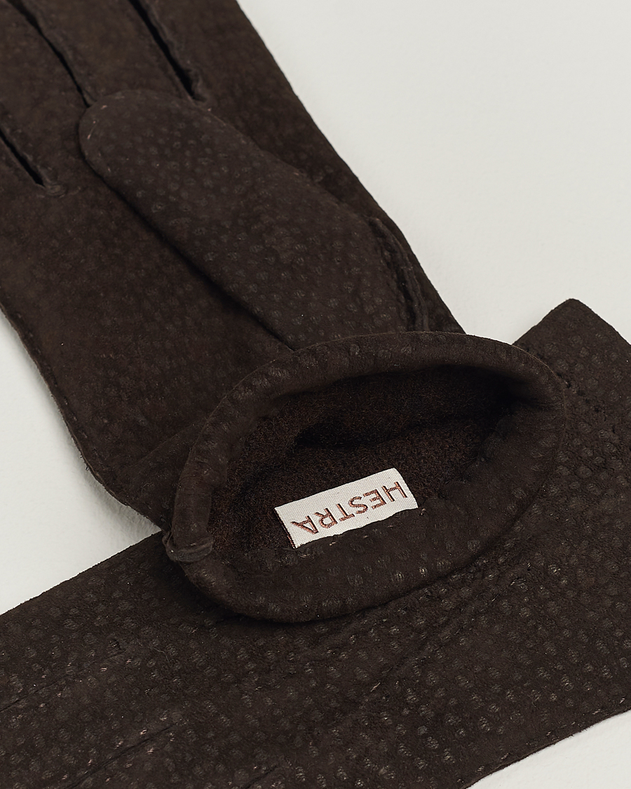 Herr | Värmande accessoarer | Hestra | Carpincho Handsewn Cashmere Glove Espresso Brown