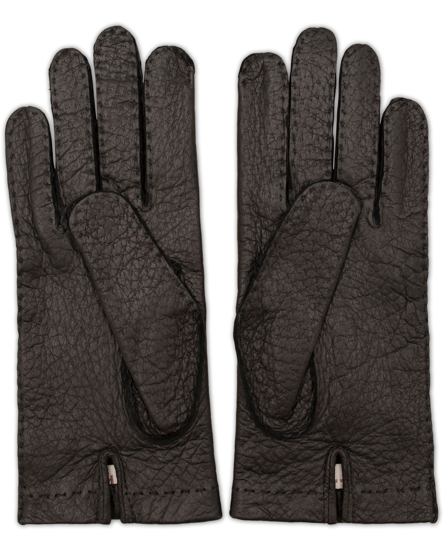 Herr | Hestra Peccary Handsewn Unlined Glove Black | Hestra | Peccary Handsewn Unlined Glove Black