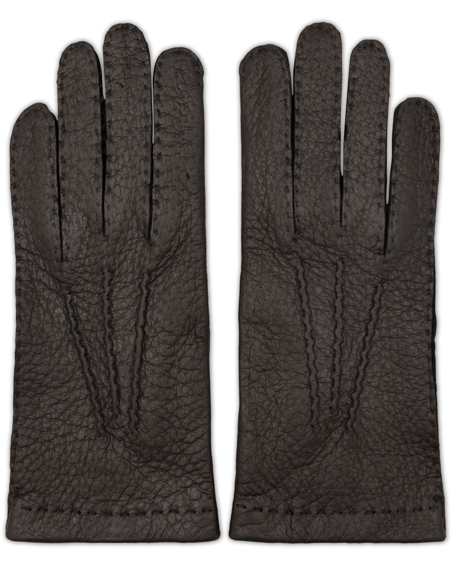 Herr | Hestra Peccary Handsewn Unlined Glove Black | Hestra | Peccary Handsewn Unlined Glove Black