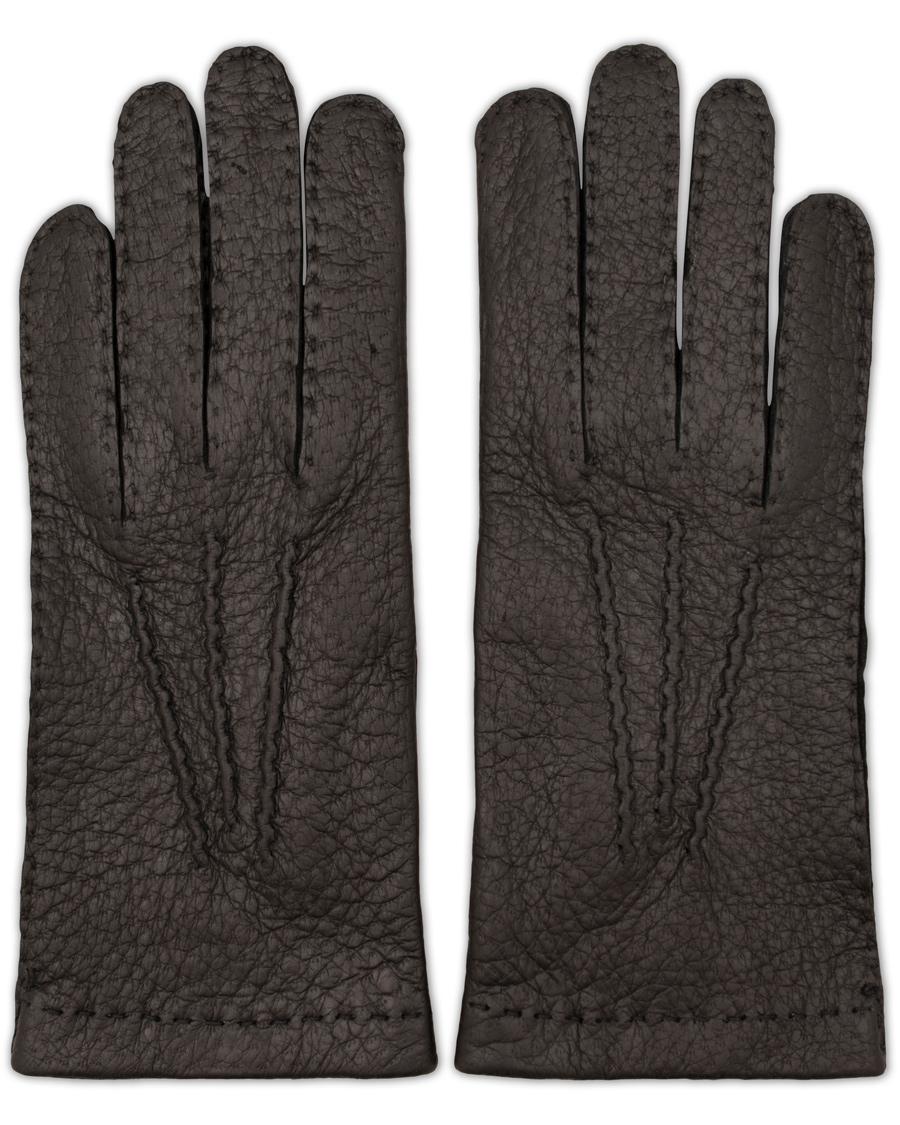 Herr | Hestra Peccary Handsewn Unlined Glove Black | Hestra | Peccary Handsewn Unlined Glove Black