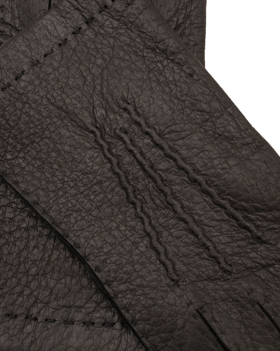 Herr | Hestra Peccary Handsewn Unlined Glove Black | Hestra | Peccary Handsewn Unlined Glove Black