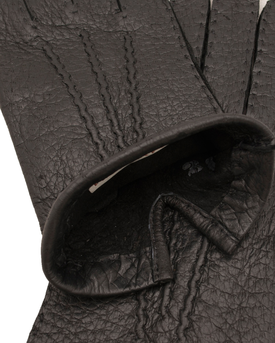 Herr | Hestra Peccary Handsewn Unlined Glove Black | Hestra | Peccary Handsewn Unlined Glove Black