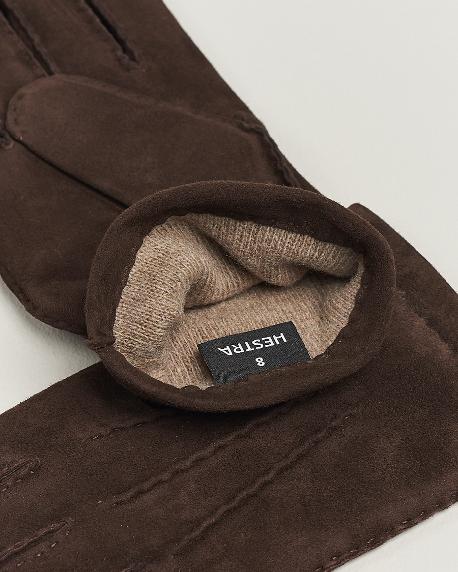 Herr | Hestra | Hestra | Arthur Wool Lined Suede Glove Espresso