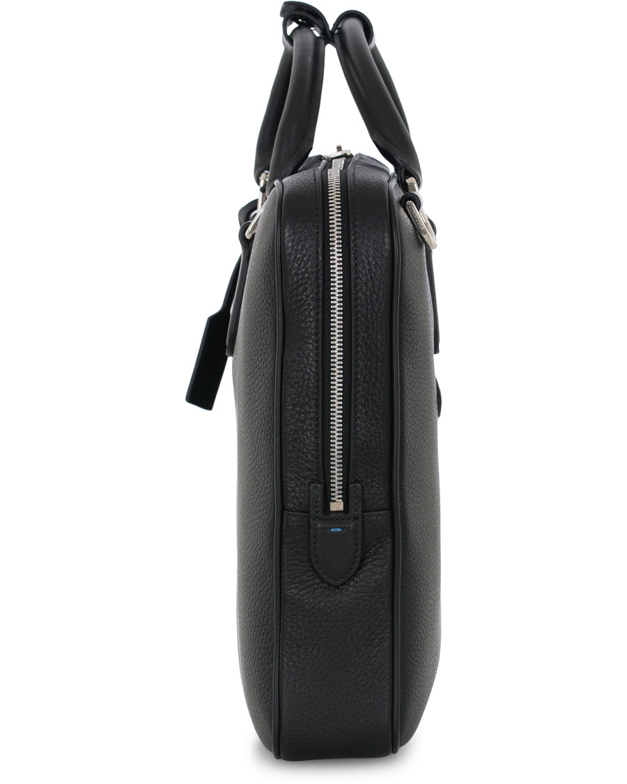 Herr | Smythson Burlington Slim Briefcase Black Deerskin | Smythson | Burlington Slim Briefcase Black Deerskin