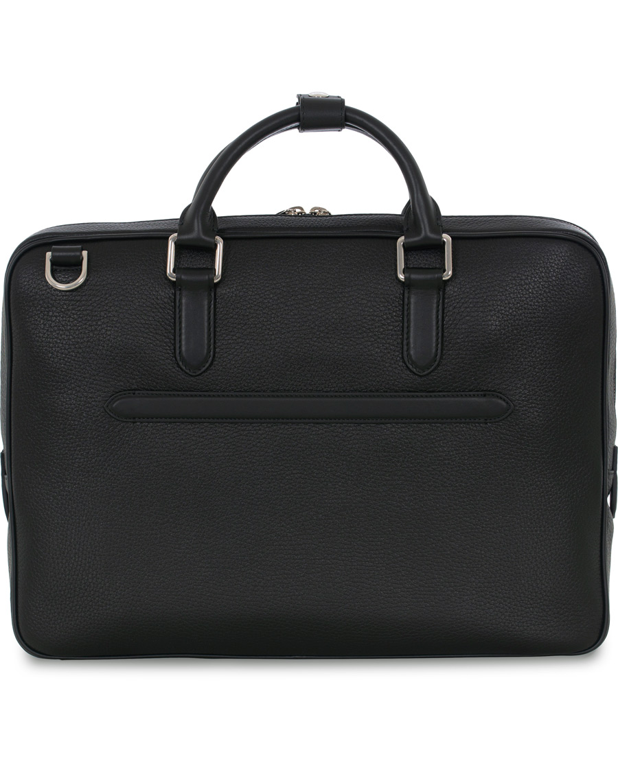 Herr | Smythson Burlington Slim Briefcase Black Deerskin | Smythson | Burlington Slim Briefcase Black Deerskin