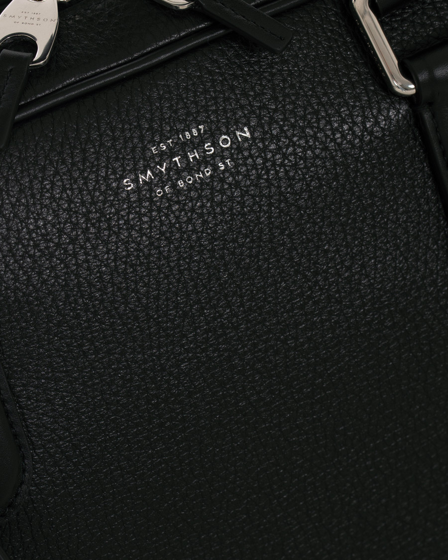 Herr | Smythson Burlington Slim Briefcase Black Deerskin | Smythson | Burlington Slim Briefcase Black Deerskin