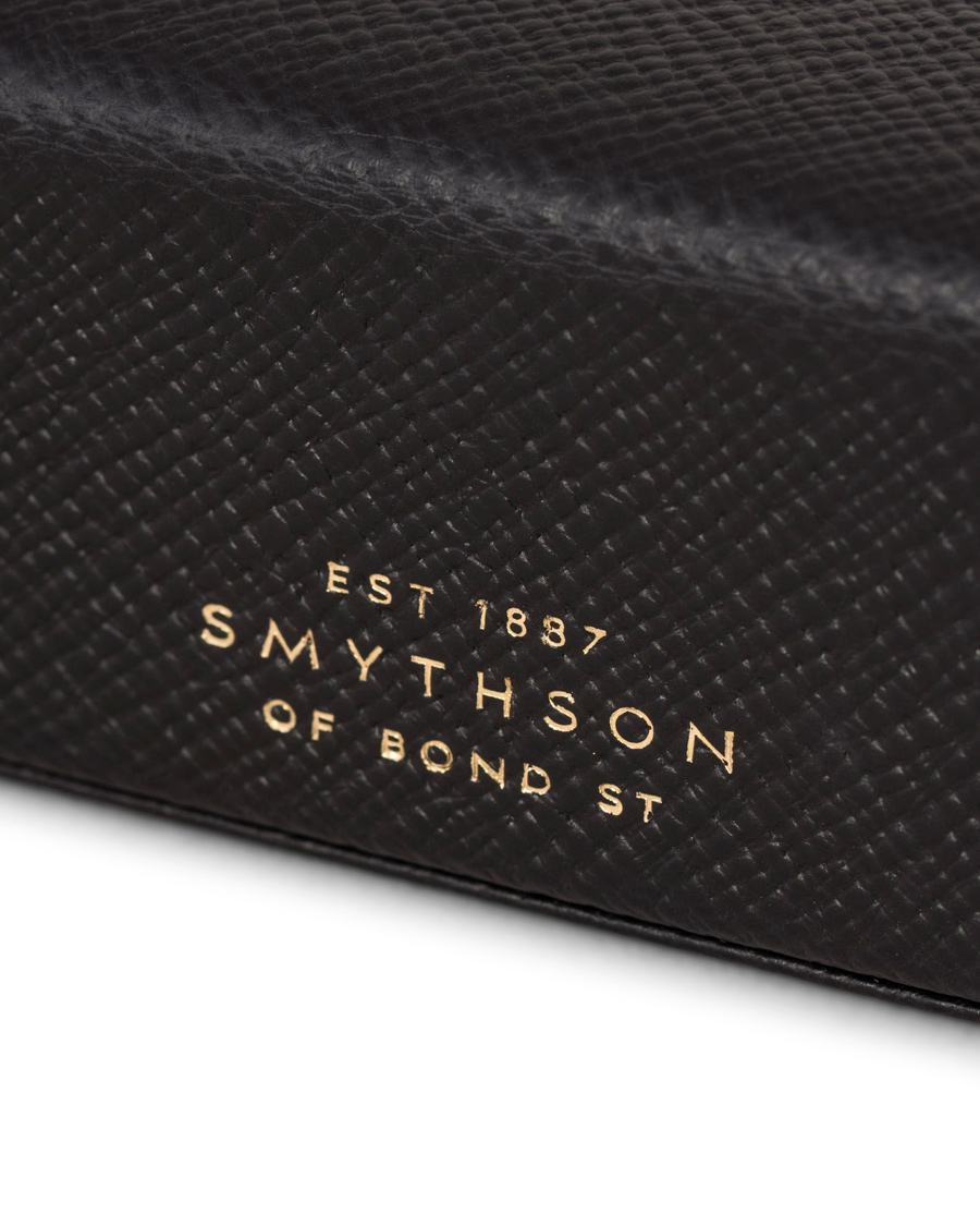 Herr | Smythson Panama Mini Cufflink Box Black Printed Calf | Smythson | Panama Mini Cufflink Box Black Printed Calf